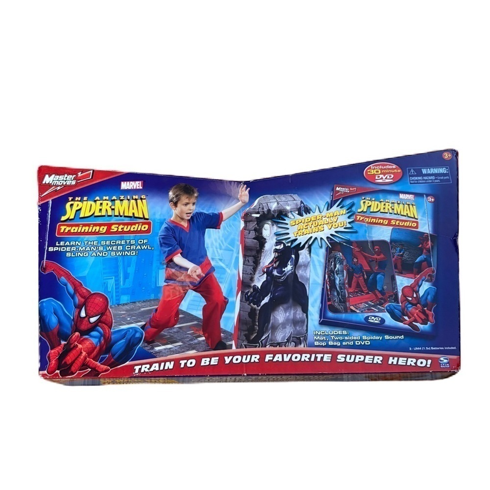 MASTER MOVES SPIDERMAN TRAINING STUDIO SPIN MASTER Kids Toy W/ Sealed DVD